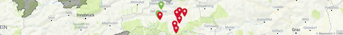Kartenansicht für Apotheken-Notdienste in der Nähe von Bad Gastein (Sankt Johann im Pongau, Salzburg)